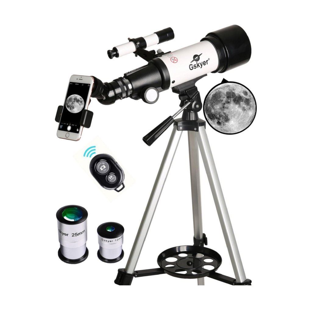 Refracting Telescope with Bag, Phone Adapter and Wireless Remote
